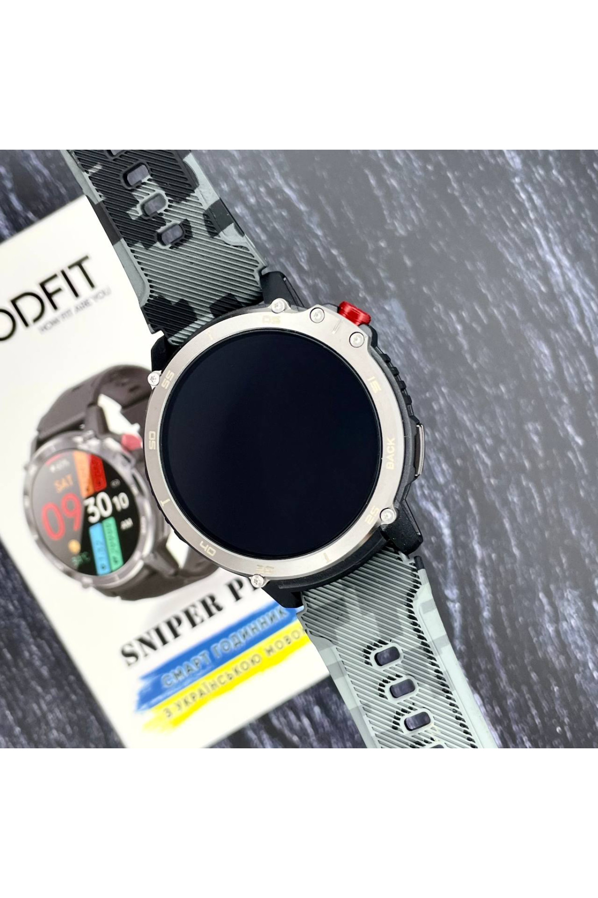 Смарт годинники Modfit Modfit Modfit Sniper Pro Black-Silver 41 мм.