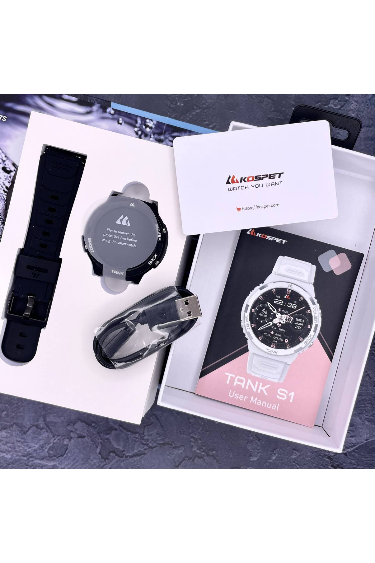 Смарт годинники Kospet Kospet Kospet Tank S1 Black