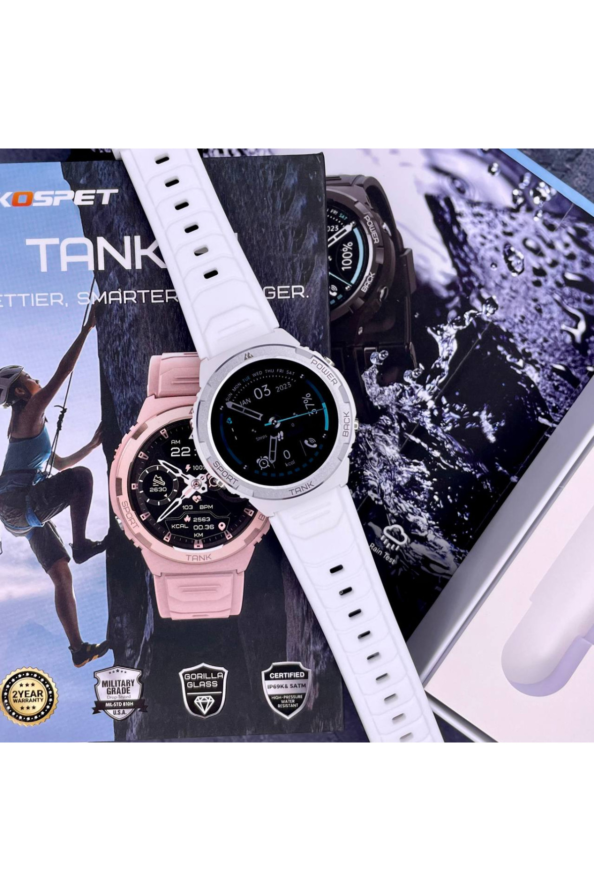 Смарт годинники Kospet Kospet Kospet Tank S1 White