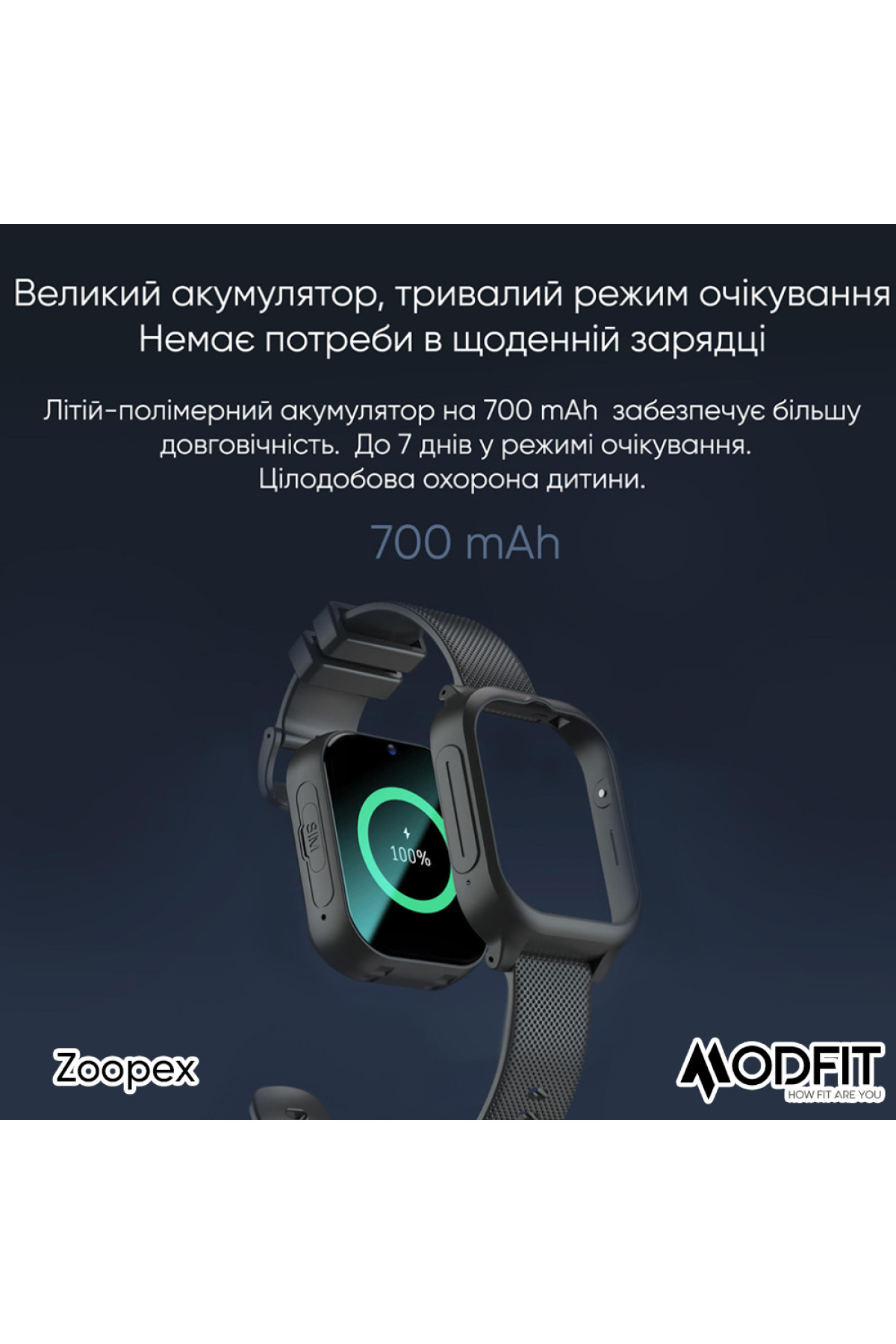 Смарт годинники Modfit Modfit Modfit Zoopex All Black