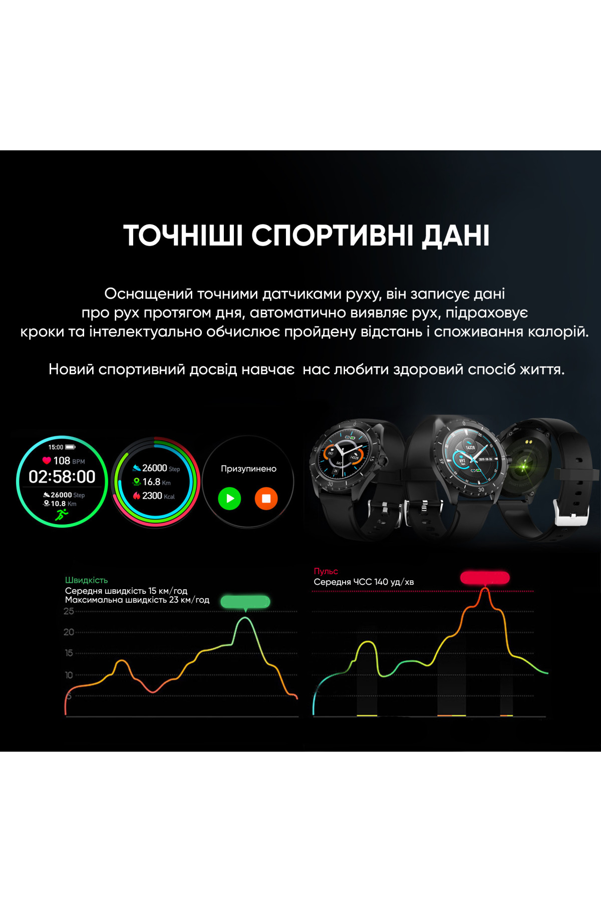 Смарт годинники Modfit Modfit Modfit ProTrainer GPS White