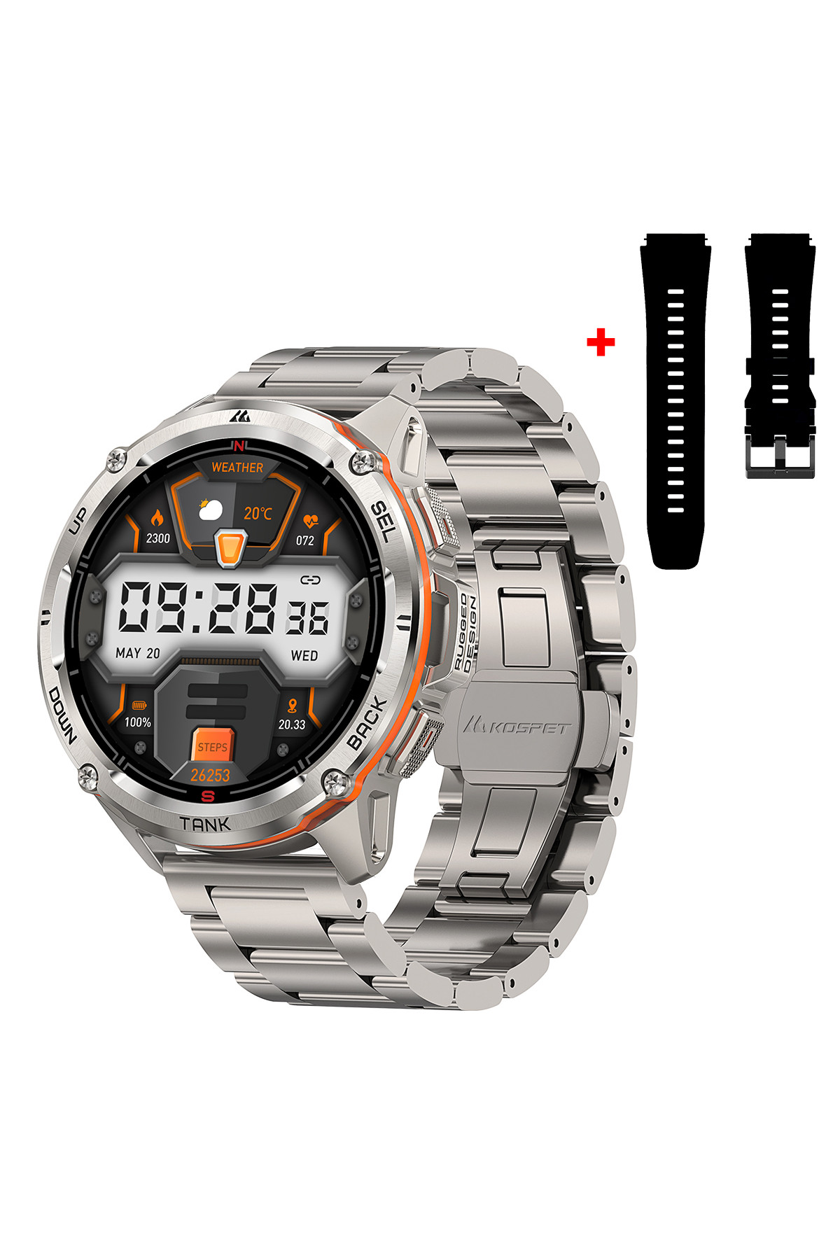 Смарт годинники Kospet Kospet Kospet TANK T3 ULTRA Silver Special Edition